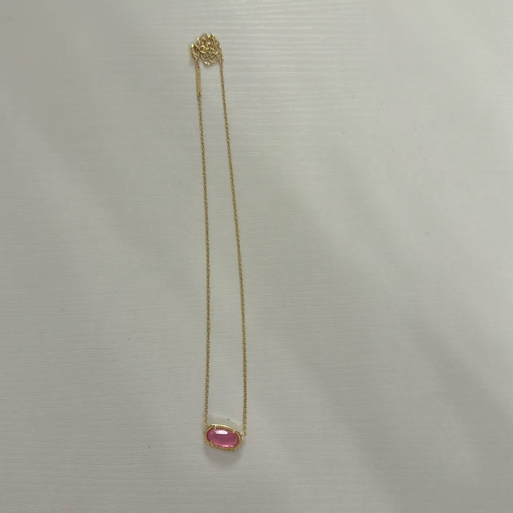 Elisa Gold Pendant Necklace in Azalea Illusion